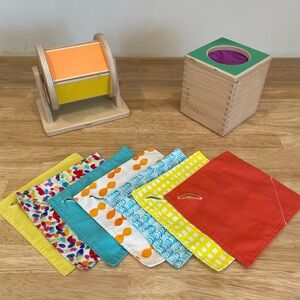 Lovevery Spinning Rainbow and Magic Tissue Box from The Senser Play Kit